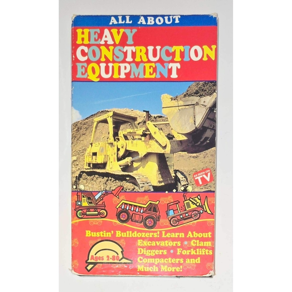Vintage 1993 All About Heavy Construction Equipment VHS GoodTimes As Seen On TV